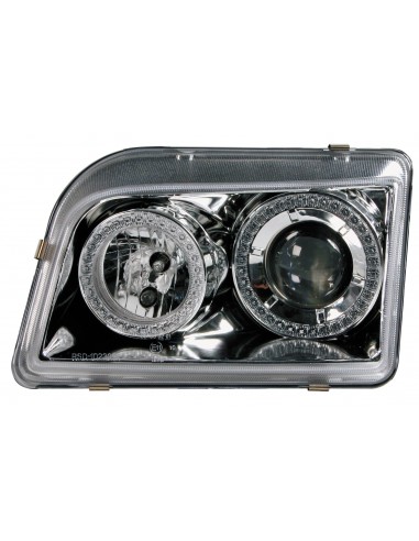 COPPIA FARO ANTERIORE PROIETTORE ANGEL -EYES RENAULT CLIO I 90- in poi 96, CROMO 09840 LAMPA