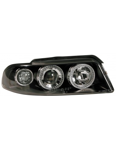 COPPIA FARO ANTERIORE PROIETTORE ANGEL -EYES AUDI A4 95- in poi 01, NERO 09847 LAMPA