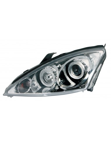 COPPIA FARO ANTERIORE PROIETTORE ANGEL -EYES FORD FOCUS 98- in poi , CROMO 09850 LAMPA