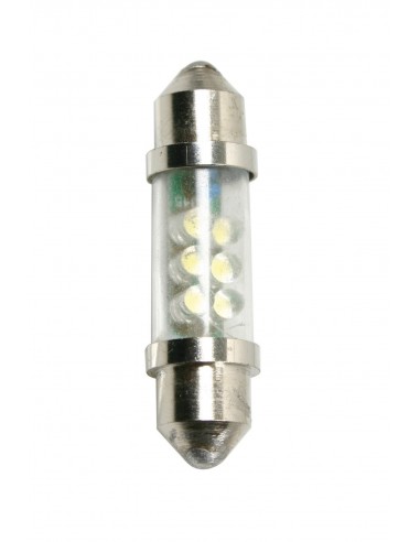 COPPIA LAMPADINA 24V 6 LED BIANCO SILURO 11X41 SV8,5-8 98349 LAMPA