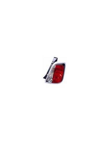 FANALE POSTERIORE S/P.SX BIANCO ROSSO FIAT 500 07/07 in poi  BORDO BIANCO