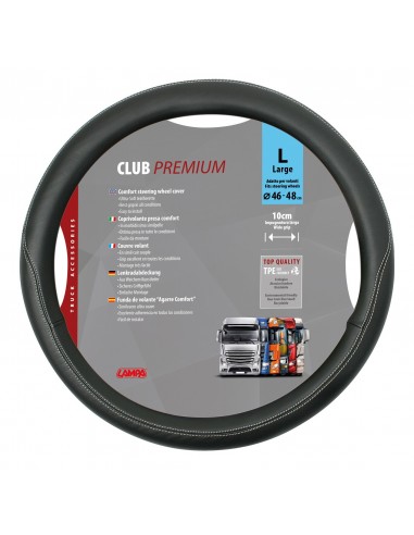 COPRIVOLANTE CLUB PREMIUM NERO+NERO L 46-48 CM 98847 LAMPA