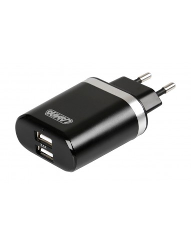 PRESA USB DA RETE + RICARICA RAPIDA UNIVERSALE, 2X