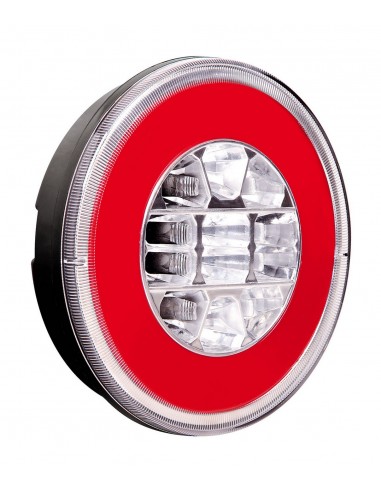 FANALE POSTERIORE ROTONDO 12/24V O-LED 3 FUNZIONI 41534 LAMPA