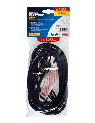 COPPIA CORDE ELASTICHE CM.150 SLIM 8MM 60211 LAMPA