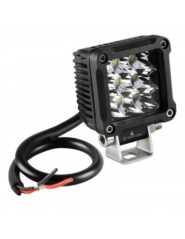 FARO AUSILIARIO QUADRATO 10W 9 LED LUCE FOCALIZZAT