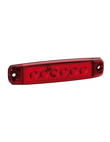 LUCE INGOMBRO ROSSA 6LED 12/24V R-18