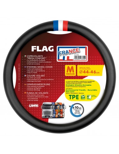 COPRIVOLANTE FLAG-FR MISURA M 44-46 CM NERO