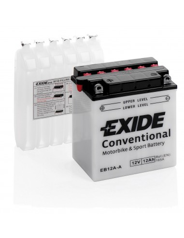 BATTERIA 12Ah 165A EXIDE MOTO CONVENTIONAL CARICA