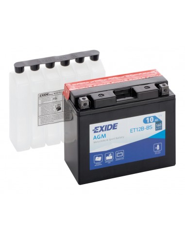 BATTERIA 10Ah 160A EXIDE MOTO AGM A CARICA SECCA