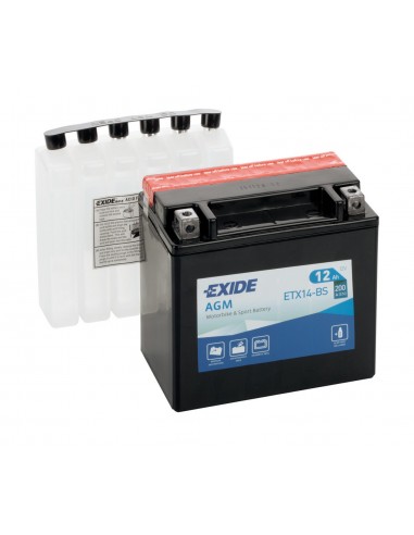 BATTERIA 12Ah 200A EXIDE MOTO AGM A CARICA SECCA