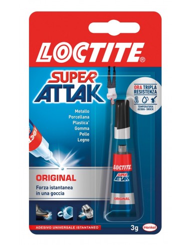 LOCTITE SUPER ATTAK 3 GRAMMI ORIGINAL PLUS