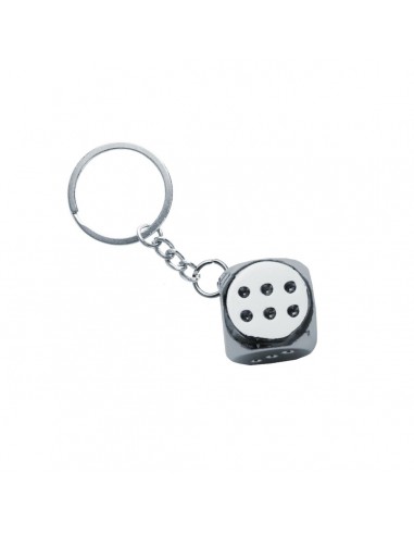 PORTACHIAVI DADO CROMATO / CHORME DICE KEYCHAIN