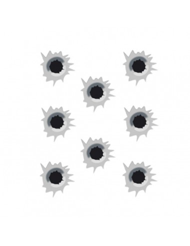 8 FORI DI PALLOTTOLA/ 8 BULLET HOLES