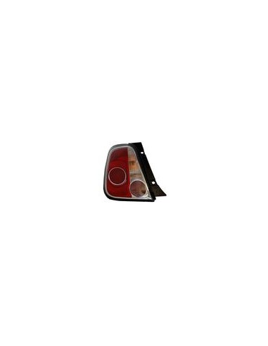 FANALE POSTERIORE S/P.DX BIANCO ROSSO FIAT 500 01/10 in poi  BORDO NERO