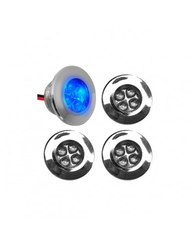 KIT 4 LUCI LED SIDESKIRT POWER LED BLU' OUTLET