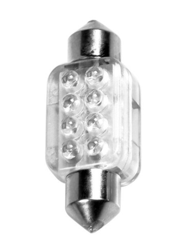 LAMPADIN.10MMX36MM MEGA-BRITE 8 LED BLUE