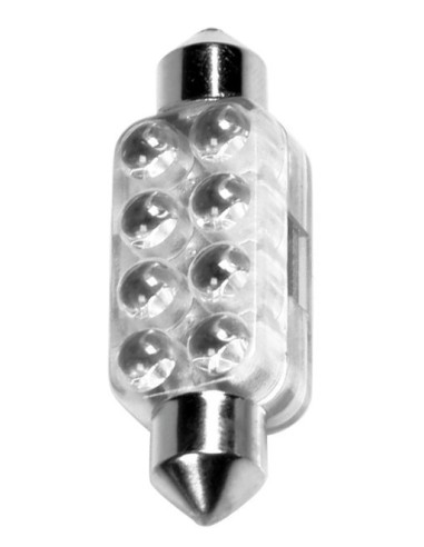 LAMPADIN. 10MMX44MM MEGA-BRITE 8 LED BLU