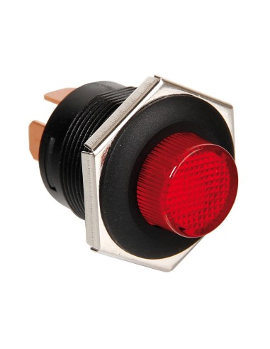 INTERRUTTORE PULSANTE 12/24V CON LED ROSSO