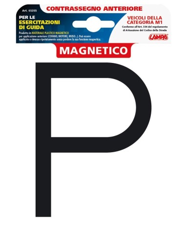 CONTRASSEGNO MAGNETICO 'P' ANTERIORE 12X12MM