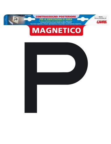 CONTRASSEGNO MAGNETICO 'P' POSTERIORE 30X30MM