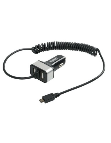 DOPPIA PRESA USB + CAVO MICRO USB CON RICARICA VEL