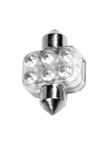 LAMPADA 10MMX31MM MEGA-BRITE 6 LED BIANCO