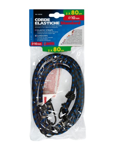 COPPIA CORDE ELASTICHE CM. 80 STANDARD 10MM