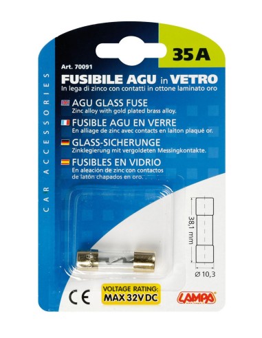 FUSIBILE AGU IN VETRO 35AMP