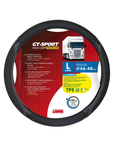 -COPRIVOLANTE TPE--GT-SPORT--L-- 46-48CM NERO / SI