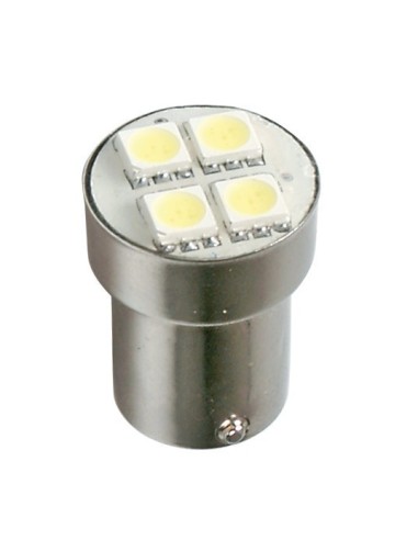 LAMPADA 24V 4SMD ROSSO BA15S