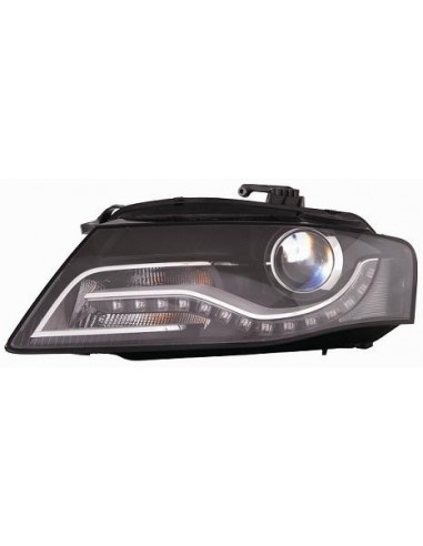 FARO FANALE PROIETTORE ANTERIORE AUDI A4 2007 XENON ORIENTABILE A LED C/MOTORE PARAB. NERA MOD. AL DX DEPO 10102