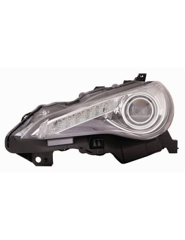 FARO FANALE PROIETTORE ANTERIORE TOYOTA GT 86 2012 XENON A LED C/LUCE DIURNA PARAB. NERA DX DEPO 10307