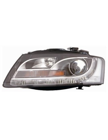 FARO FANALE PROIETTORE ANTERIORE AUDI A5 COUPE'2007' XENON C/MOTORE PARAB. NERA MOD. VALEO A LED DX DEPO 10329