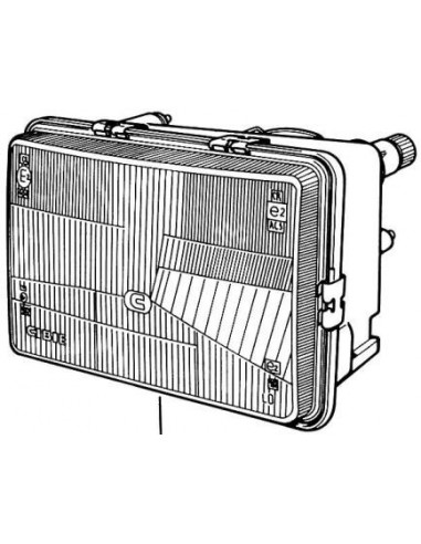 FARO FANALE PROIETTORE ANTERIORE FIAT 127 DIESEL-BENZ IV MOD. COMM.RCD DX DEPO 31290